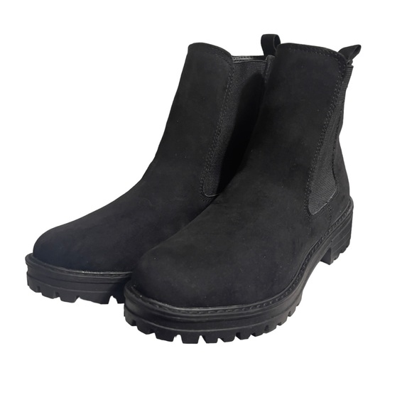 SERRA Putian Black Combat Ankle Slip on Boots Size 9 - Picture 6 of 9